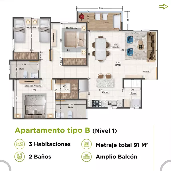 apartamentos - Apartamentos con Bono Vivienda, Avenida Ecológica  8