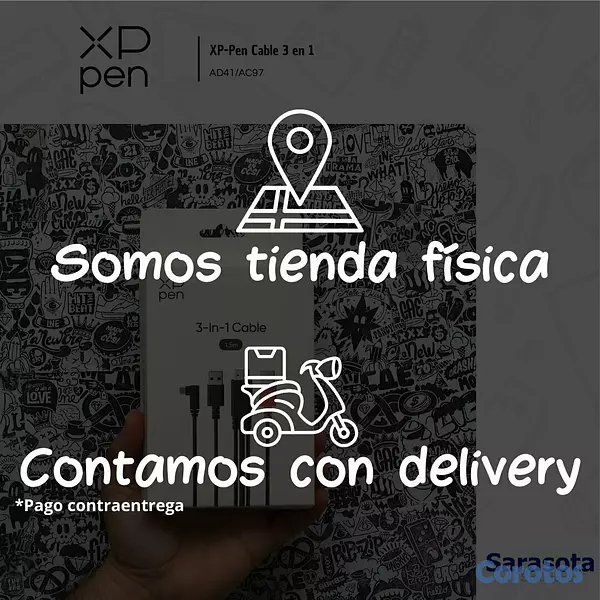 accesorios para electronica - XP-Pen Cable 3 en 1 AD41/AC97 3