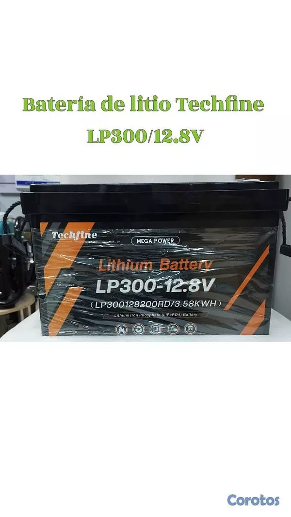 plantas e inversores - BATERIA DE LITIO TECHFINE 300AH/12V