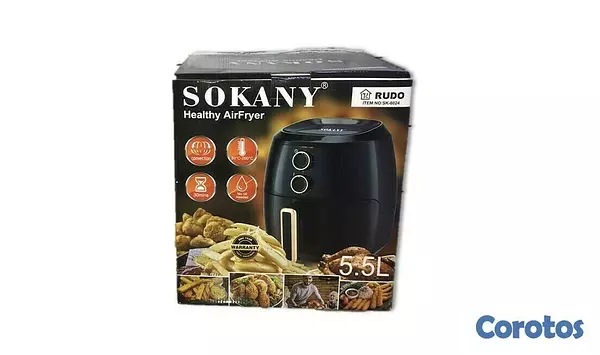 electrodomesticos - Freidora de Aire Air Fryer Sokany manual de 5.5 litros SK-8024, cocina saludable 2