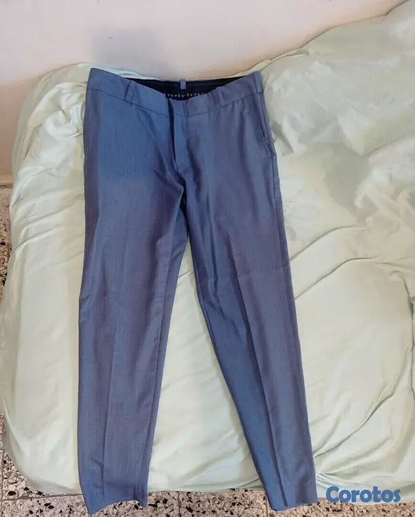 ropa para hombre - Traje Gris Azulado 4