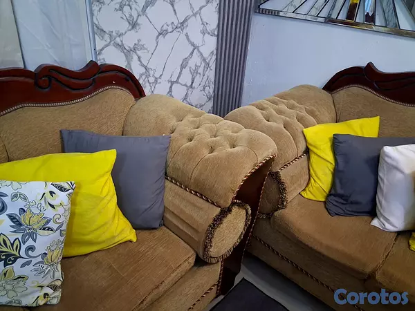 muebles y colchones - 3 Muebles sofá de dos asientos y el otro de tres a 3