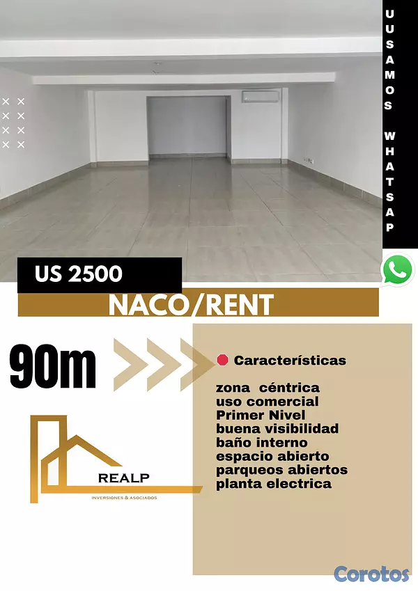 oficinas y locales comerciales - Alquiler primer nivel Naco  1