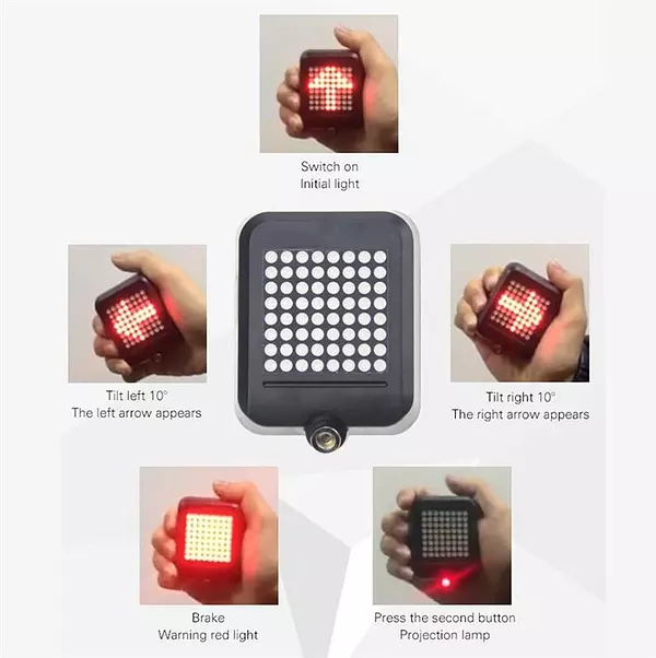 bicicletas y accesorios - Luz Led Señalizacion Automatica de Bicicleta Bike MTB ARO 29 27 4