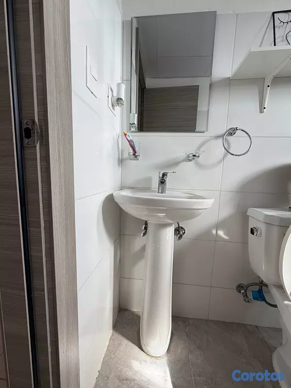 decoración y accesorios - Lavamano Blanco de baño con Espejo 2