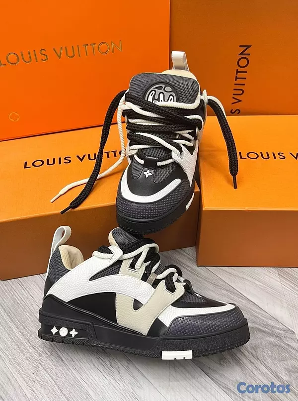 zapatos unisex - Calzado Louis Vuitton LV Blanco White Tenis Teni Sneaker Sneakers 2K25 🐔 8