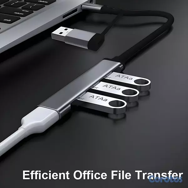 accesorios para electronica - ✅ Hub USB-C 4 en 1 – Adaptador Multipuerto Tipo C  5