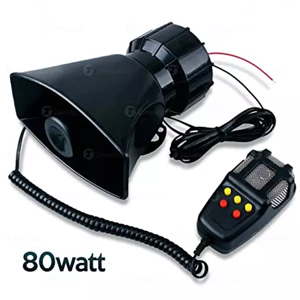 accesorios para electronica - Sirena Altavoz con Microfono Bocina para carros escolta amplificador 100watts 4