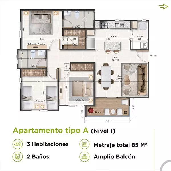 apartamentos - Apartamentos con Bono Vivienda, Avenida Ecológica  9
