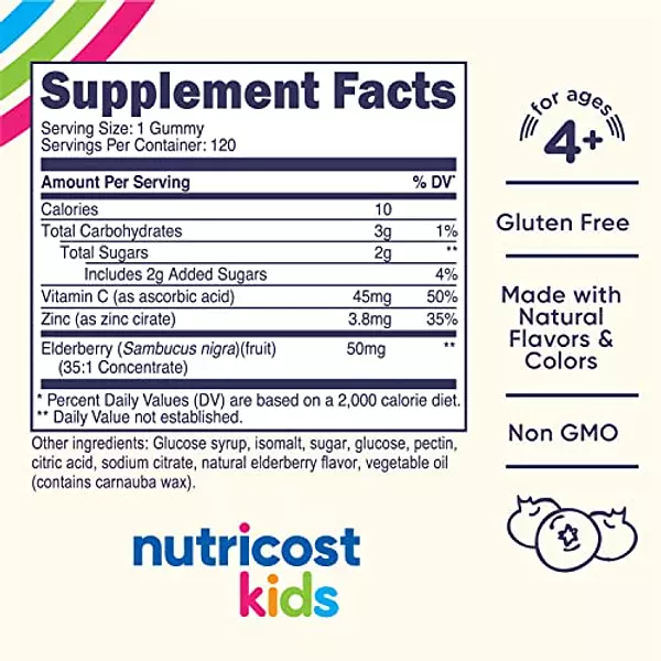 Salud y Equipamiento Médico - Gomitas De Sauco Para Niños- Nutricost 3