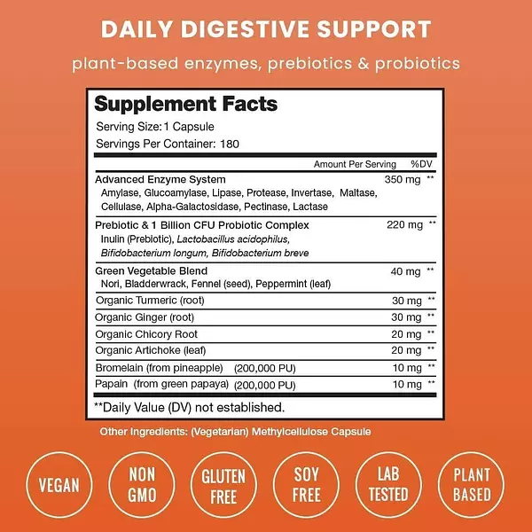 Salud y Equipamiento Médico - Enzimas Digestivas Nutrachamps - U - Unidad A $1827 2