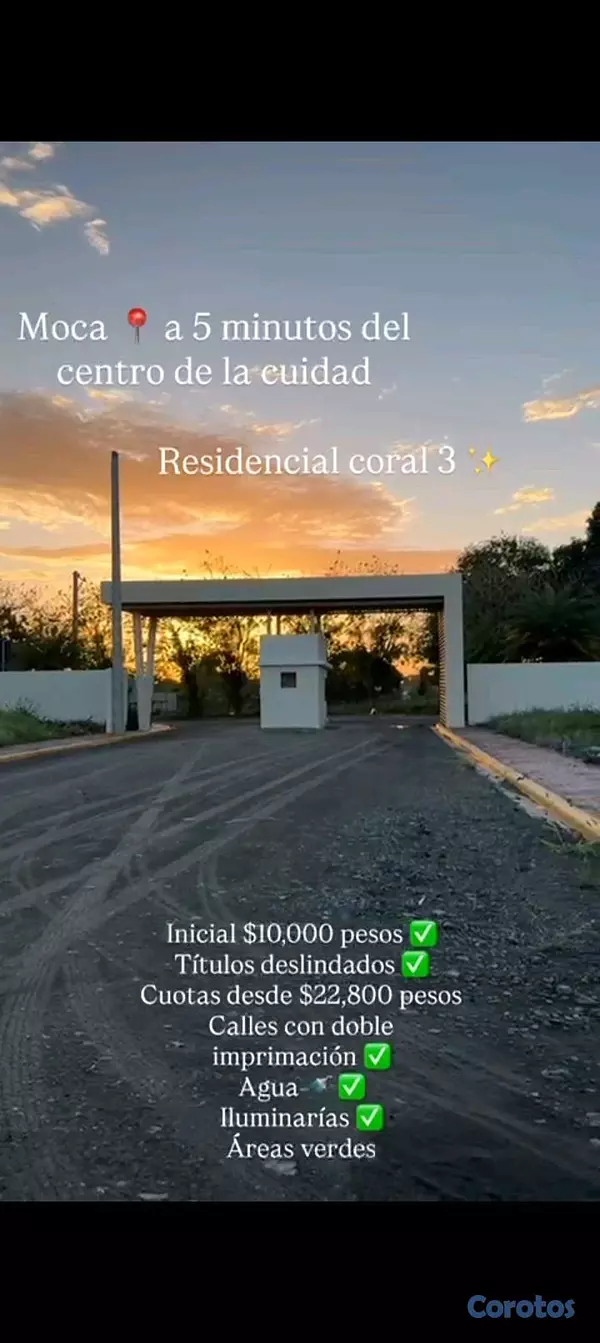 solares y terrenos - Solares en venta en Residencial Coral 3, Moca. Iniacial 10,000 pesos.  7
