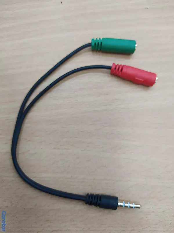 otros electronicos - CABLE ADAPTADOR DIVISOR DE AUDIO + MICROFONO 10662 3