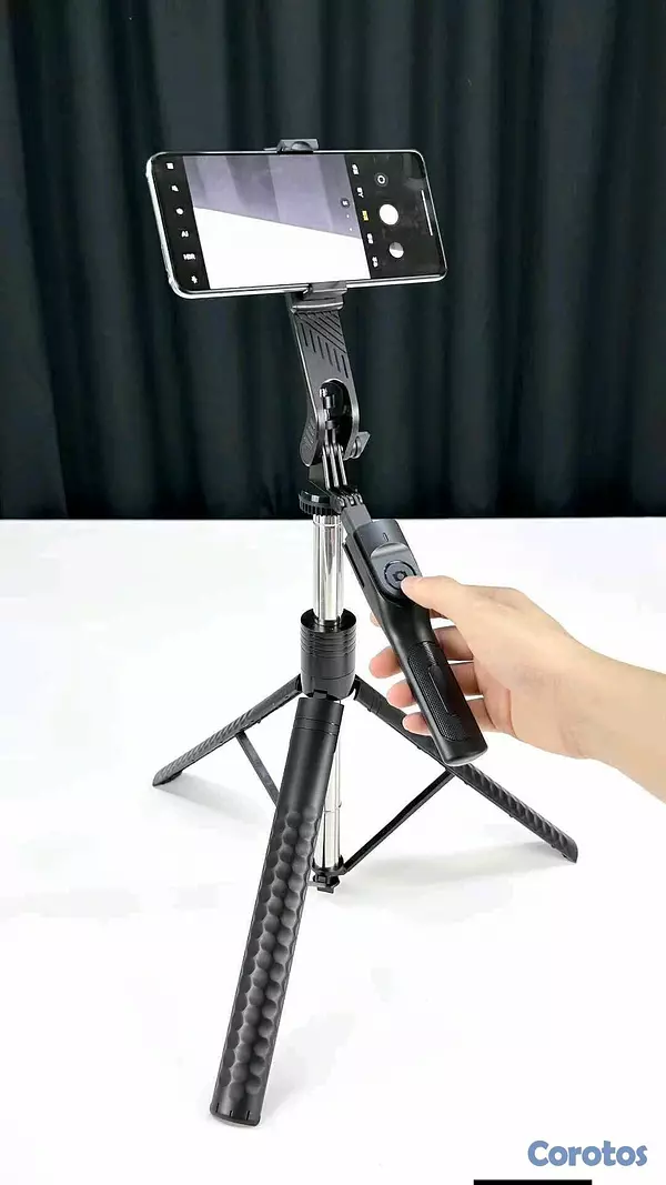 accesorios para electronica - Tripode para celular, palito selfie, soporte para celular con luces de relleno  6