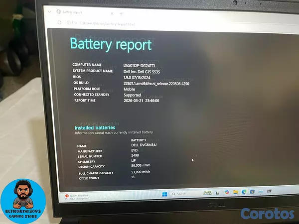 computadoras y laptops - Laptop Gaming Dell Gaming G15 5535, Ryzen 5, RTX 3 9
