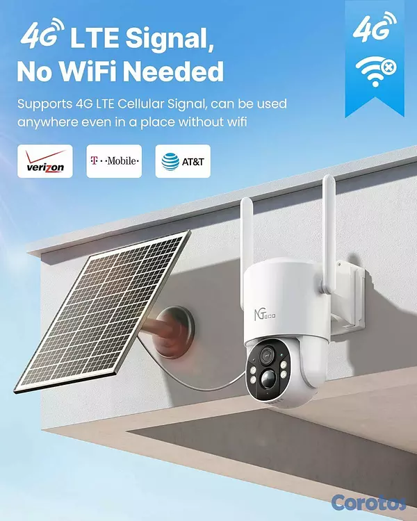 celulares y tabletas - Cámara de Seguridad PTZ Solar Recargable con Visió 2