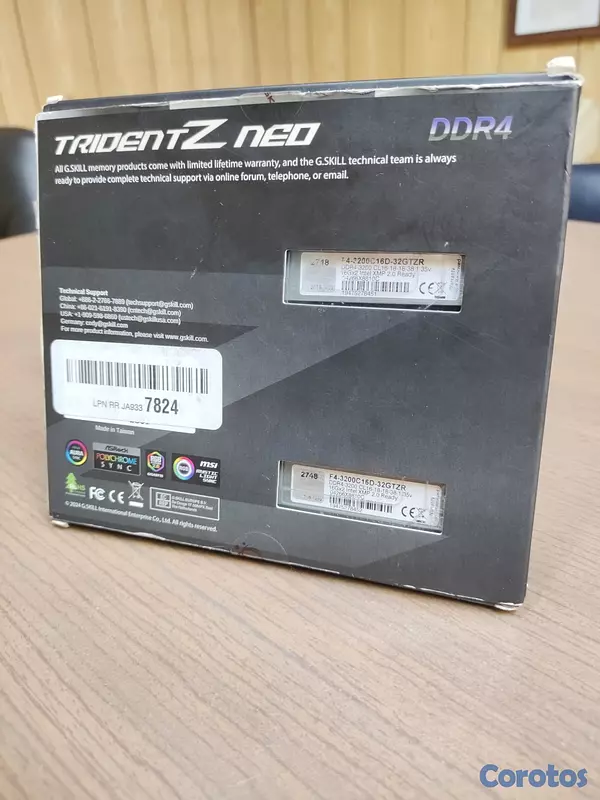 computadoras y laptops - (NUEVAS) MEMORIA RAM DDR4 16GB (2x8) RGB G.Skill T 2