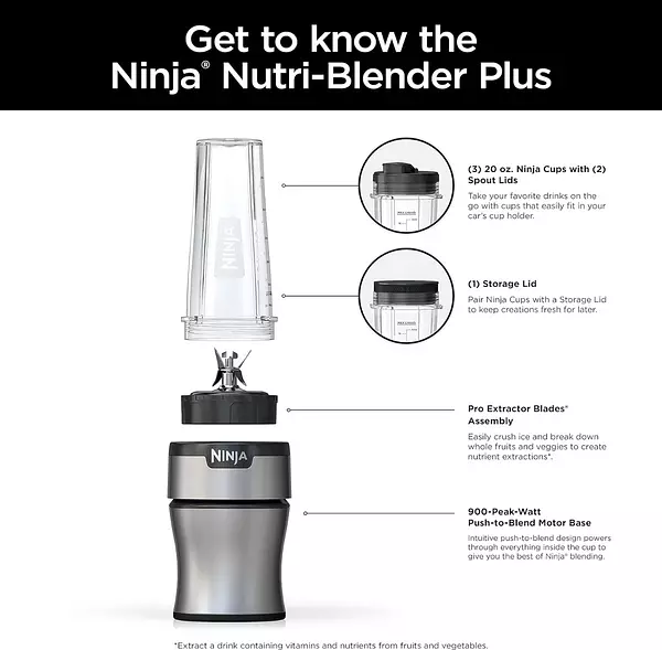electrodomesticos - Ninja Licuadora Personal Nutri-blender Plus 3