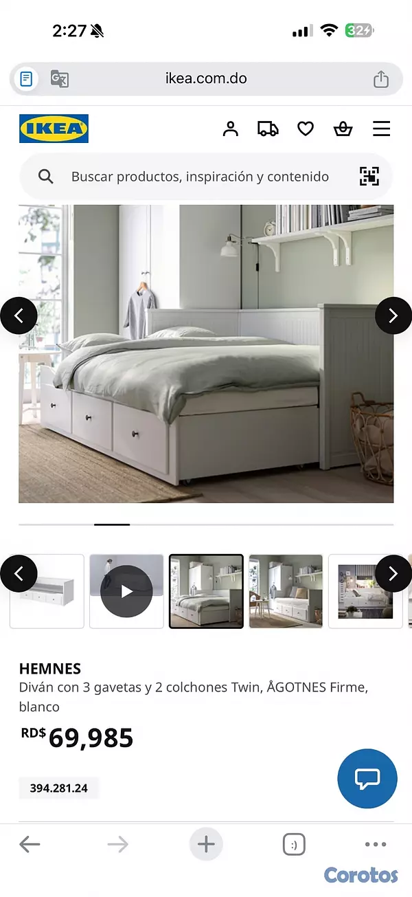 muebles y colchones - Cama Diván con 3 gavetas y 2 colchones Twin, ÅGOTN 3