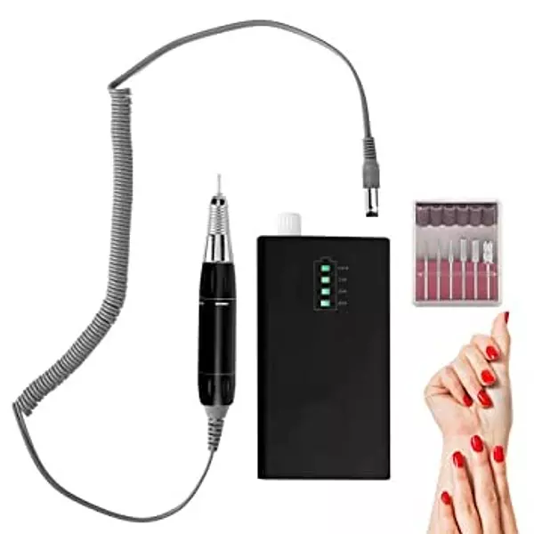 salud y belleza - Maquina de uñas PULIDORA lima dremel drill RECARGABLE 30000RPM 2