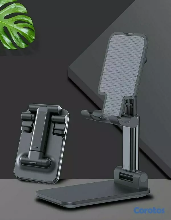 accesorios para electronica - Soporte de teléfono de metal ajustable y plegable para escritorio 5