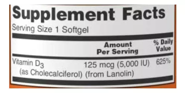 Salud y Equipamiento Médico - Vitamina D3 5000 Iu Now Foods 2
