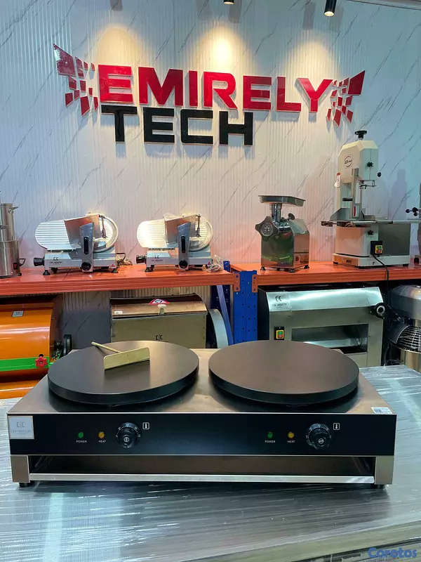 equipos profesionales - Crepera de doble parrilla para hacer crepe creps 9