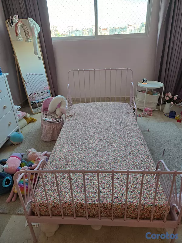muebles - Cama twin rosada 2