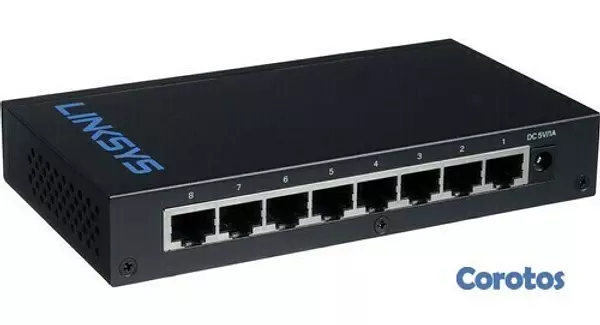 computadoras y laptops - SWITCH 8 PUERTOS LINKSYS SE3008, 8 PUERTOS GIGABIT  100/100/1000 2