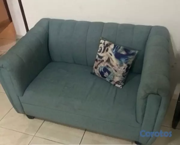 muebles y colchones - Juego de sala moderno de 2 piezas (Sofá + Loveseat) - Color Azul 
 6