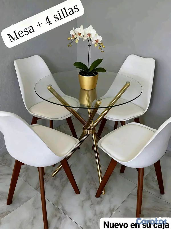 decoración y accesorios - *Juego* de *comedor* de 4 sillas  3