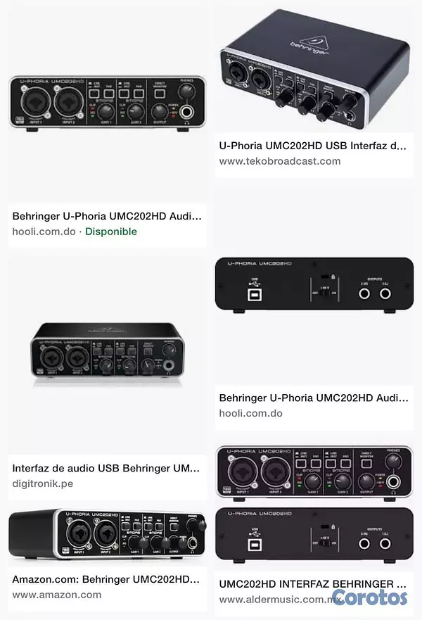 camaras y audio - Interfaz de audio profesional U-PHORIA UMC202HD 2