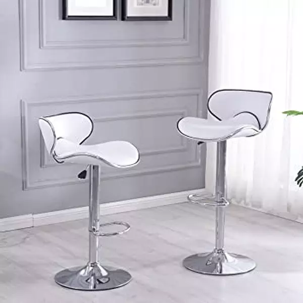 decoración y accesorios - Taburete De Bar, Barra, Silla Alta, Desayunador Sillas Altas NEGRO y BLANCO 2