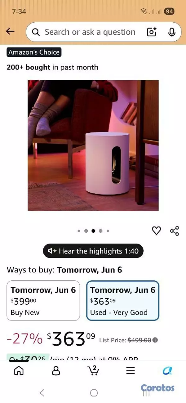 electrodomesticos - Home Theater SONOS (4 Piezas + Soportes de Pared + 16