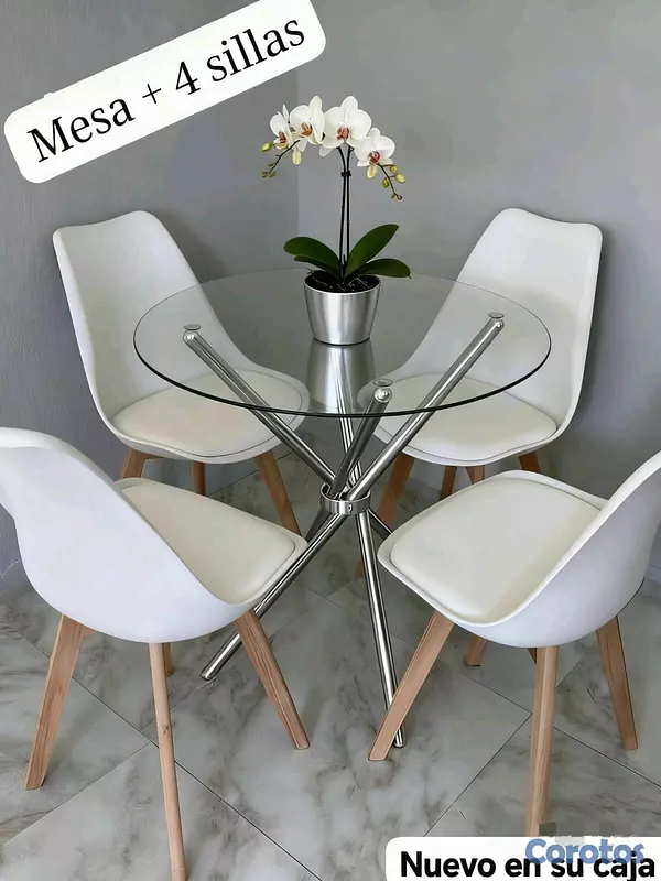 decoración y accesorios - *Juego* de *comedor* de 4 sillas  4
