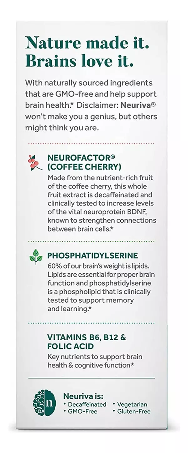 Salud y Equipamiento Médico - Neuriva Nootropic Brain Suplemento Plus 30 Capsulas 6