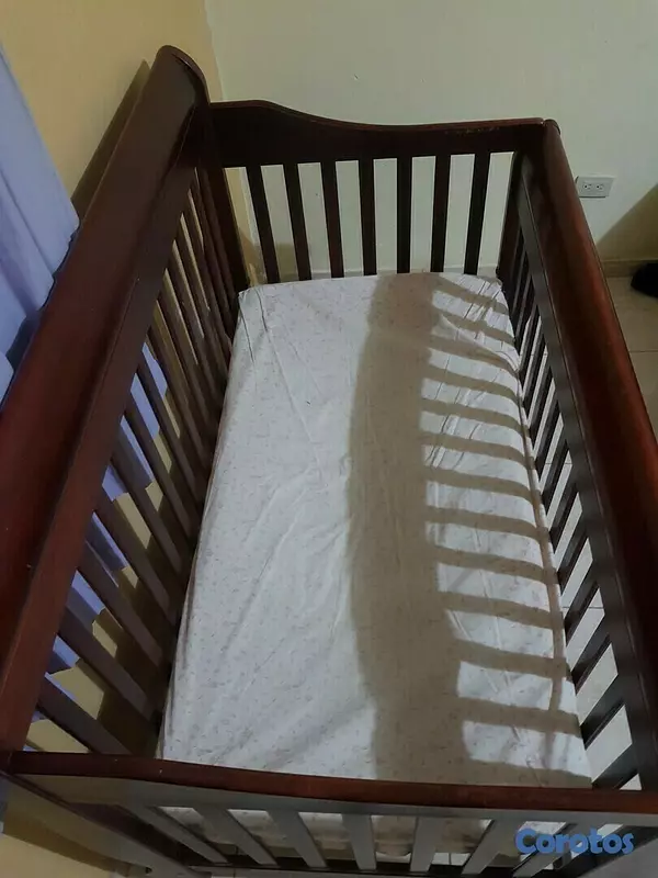 muebles - Cama Cuna convertible 4 posiciones en caoba NEGOCIABLE 5