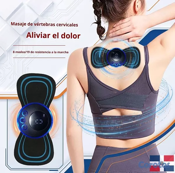 salud y belleza - Masajeador corporal recargable D2  con 2 parche  7