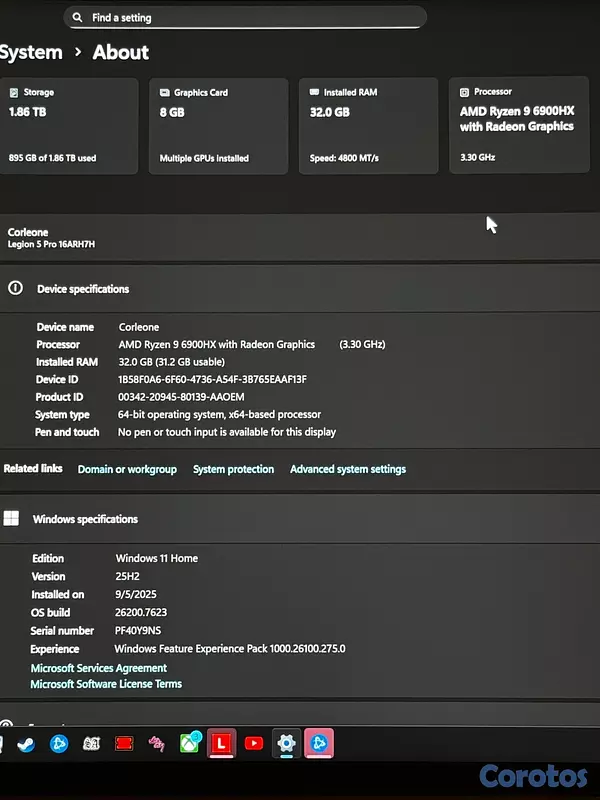 computadoras y laptops - Lenovo legion 5 pro 2