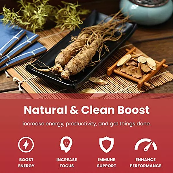 Salud y Equipamiento Médico - Nutrachamps Korean Red Panax Ginseng 1000mg 120 Cápsulas Veg 3