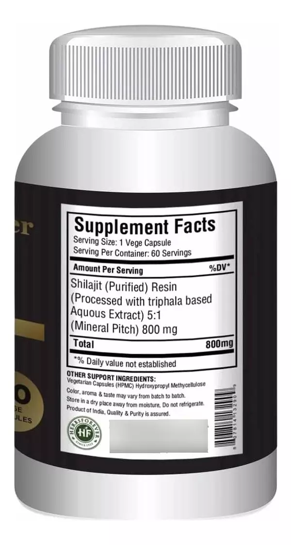 Salud y Equipamiento Médico - Shilajit 800mg 60 capsulas Herbs forey 2