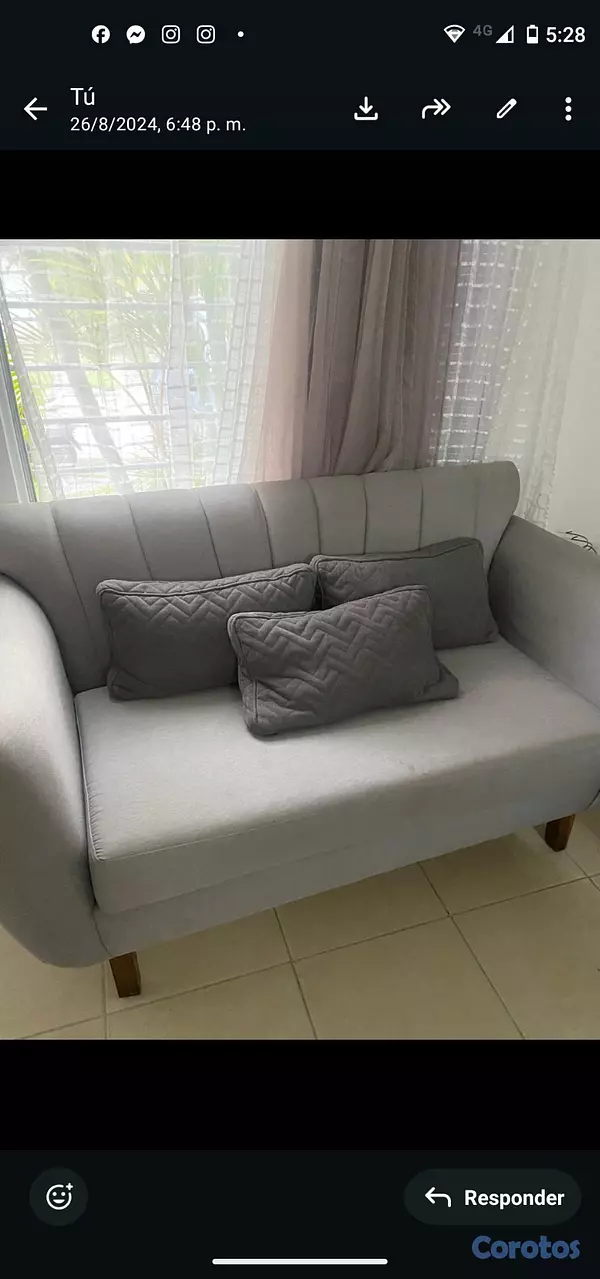 muebles y colchones - Juego de dos sofás con su mesa de centro de crista 2