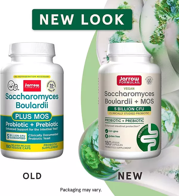 Salud y Equipamiento Médico - Saccharomyces 180 Caps Jarrow 3