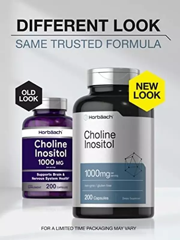 Salud y Equipamiento Médico - Colina Inositol 1000 Mg Nervioso Cognitivo Hepatica 200 Cap 3