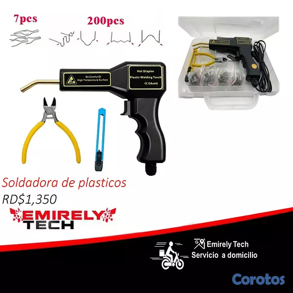 equipos profesionales - Soldador sellador para plasticos grapadora soldadura reparacion desabollador 1