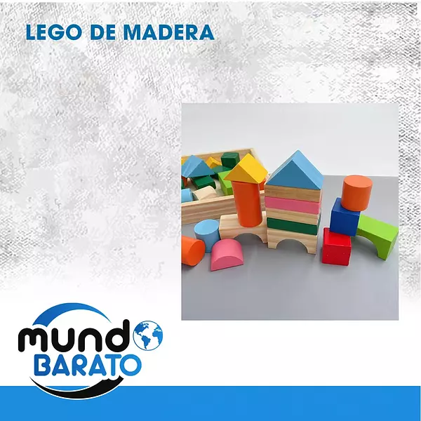 juguetes - 42 PIEZAS DE ROMPECABEZAS DE MADERA BLOQUES DE CONSTRUCCION LEGOS JUEGO 2