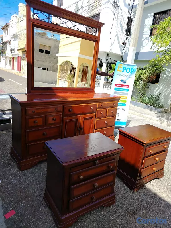 muebles y colchones - juego de cama King (trineo) 8