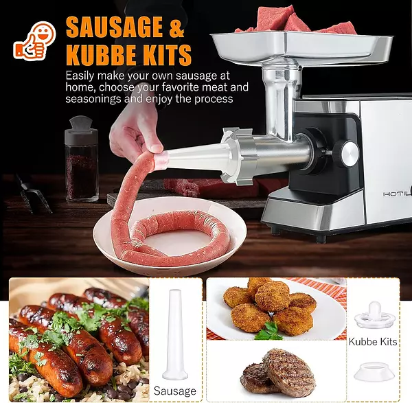 cocina - Triturador Eléctrico De Carne Y Embutidora De Salchichas 4