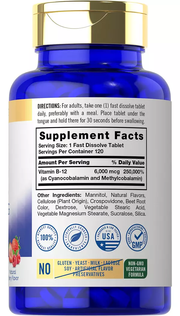 Salud y Equipamiento Médico - Carlyle Vitamina B-12 6000mcg 3