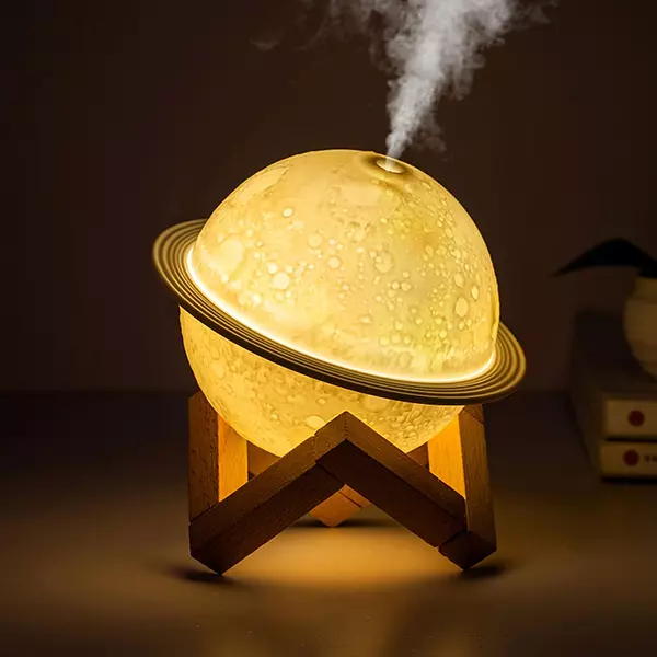 decoración y accesorios - Humidificador de planeta, difusor de aroma para el hogar, luz nocturna  5